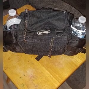 Spalding Mens Black Fanny Pack Waist Bag